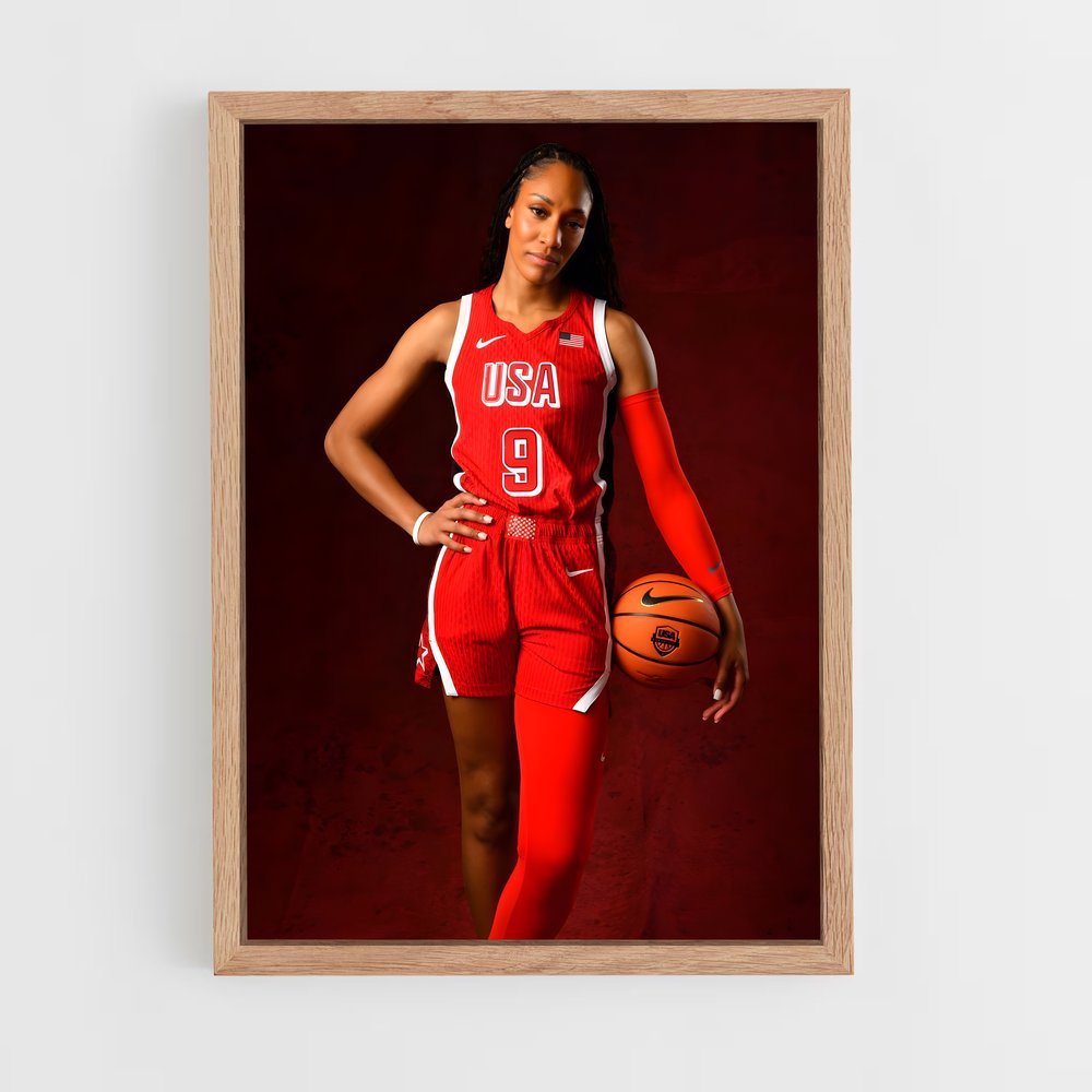 Poster Le Dunk de A'ja – affiche Basketball (vue 4)